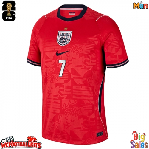 England Bukayo Saka #7 Replica Away Stadium Shirt World Cup 2026 Short Sleeve